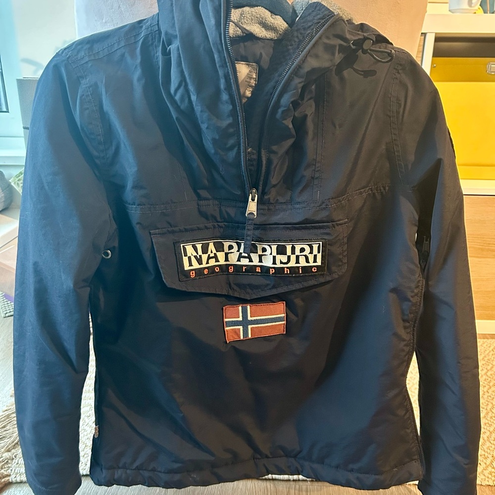 Napapijri Navy Anorak size (unisex, kids to petite adults)